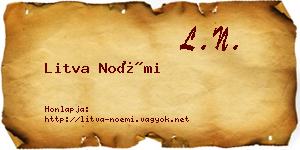 Litva Noémi névjegykártya